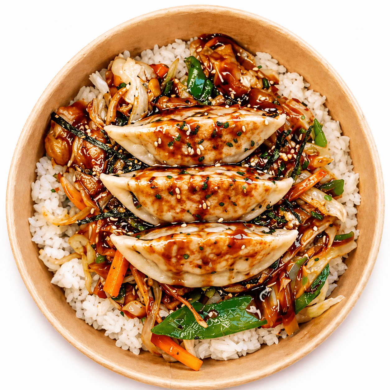 Donburi Fusion (Gyoza de poulet)